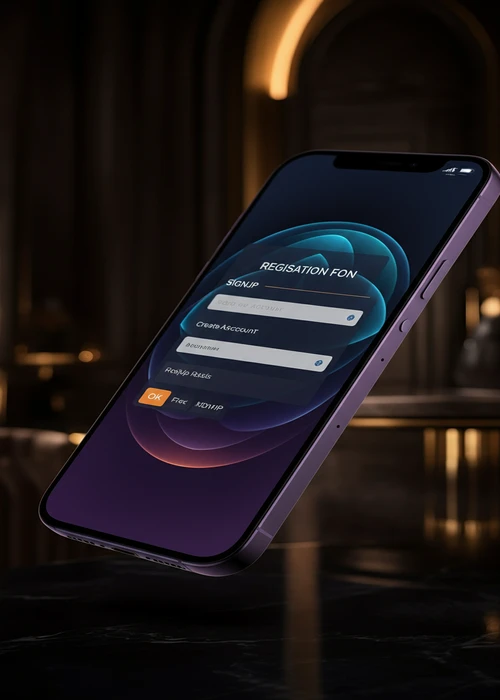 Seven Casino registration form interface showing user input fields and progress bar for new players